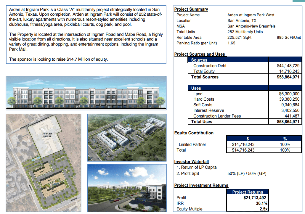 IP 252 LLC Arden Ingram Park summary 1