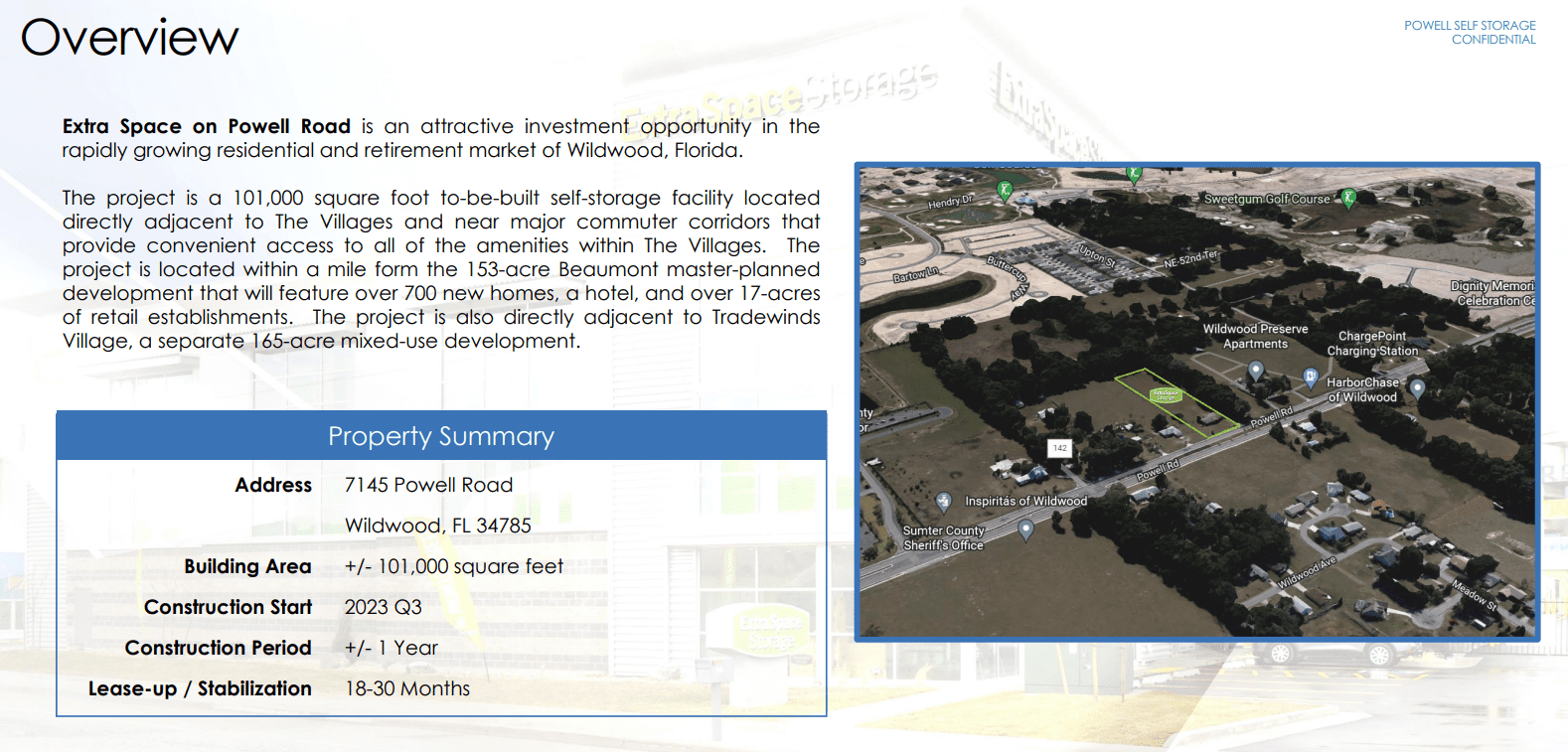 SStorage 2 LLC The Villages Self Storage at The Powell summary 1